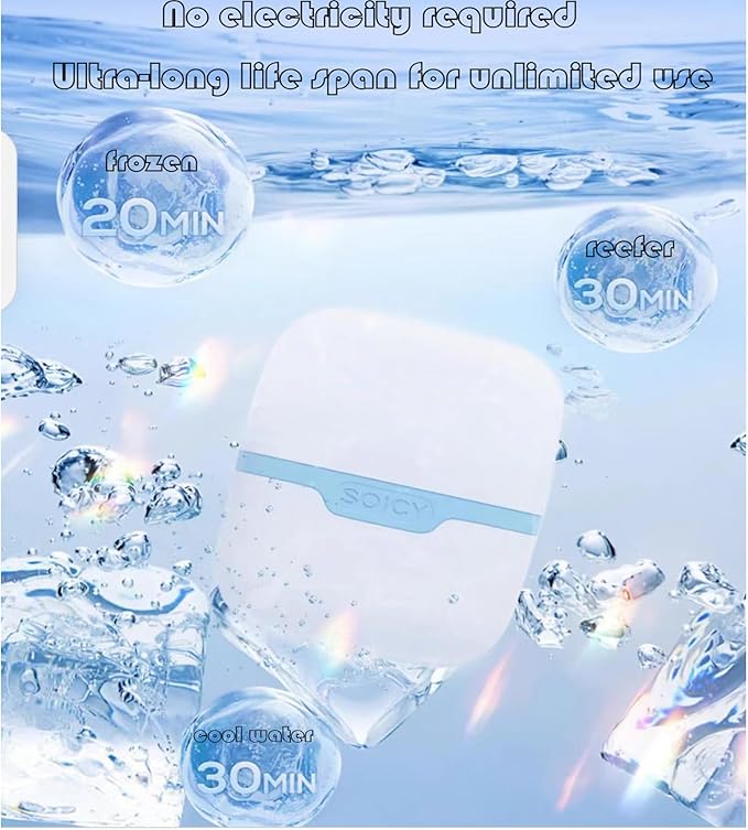 Ice Roller for Face ，Ice Face Roller Cold Therapy Tools, Cold Facial Ice Roller Massager for Eye Puffiness, Migraine, TMJ Pain Relief & Minor Injury, Skin Care Products (Blue)