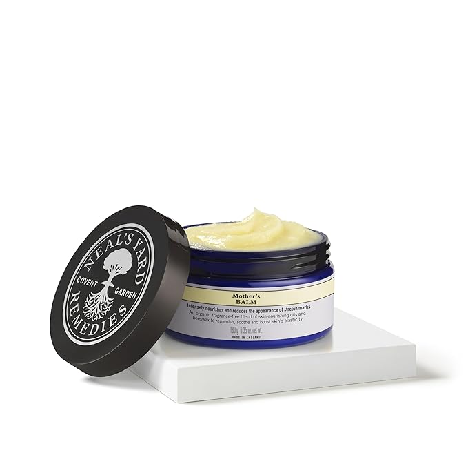Neal's Yard Mother's Balm, Helps Reduce the Appearance of Stretch Marks & Improve Elasticity, Ideal for New Moms, Fragrance Free, Cruelty-Free, 120g