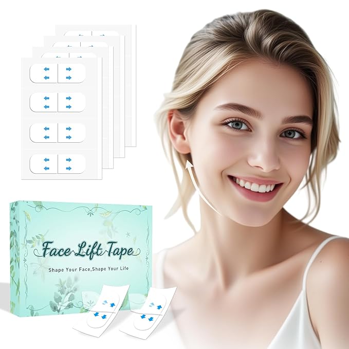 Face Lift Tape, Facelift Tape for Face Invisible, Neck Tape Lift Turkey Neck Skin Tape Facial Tapes for Lifting Loose Sagging Skin, Wrinkles, Jowls, Eyes, Cheek, Double Chin (1 Count (Pack of 280))