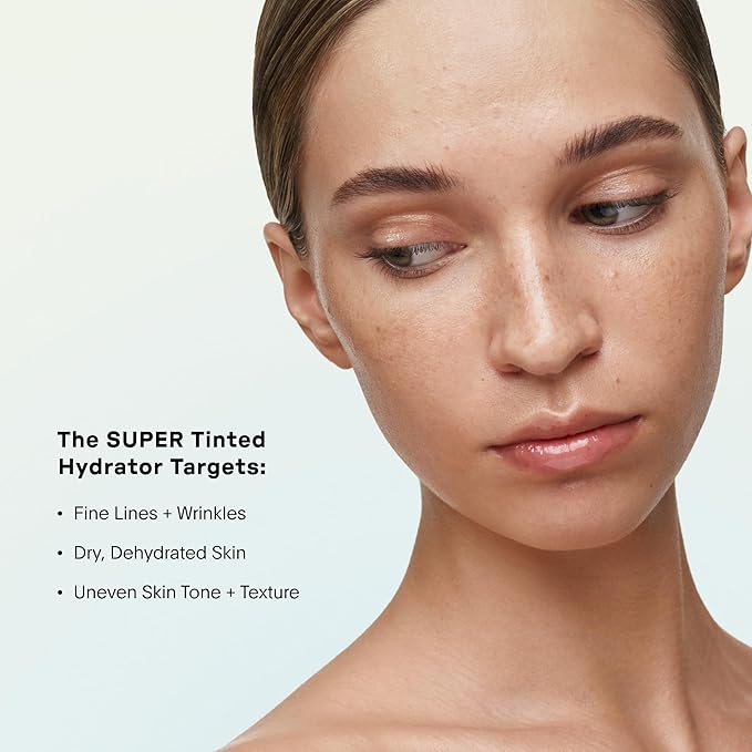 U Beauty The Super Tinted Hydrator Hyaluronic Acid Moisturizing Cream - Mega-Dose Skin Hydrator for Supple, Smooth, and Softer-Looking Skin For Up To 48 Hours - Shade 4-1.0 oz