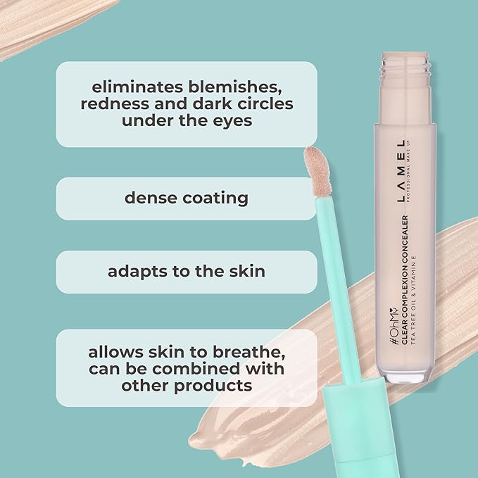 LAMEL OH my Clear Face Concealer - Vitamin E & Tea Tree Extract - Skin Care, Moisturizing & Waterproof - Anti-Aging Formula - Brightening & Protection, 405-0,23 fl.oz