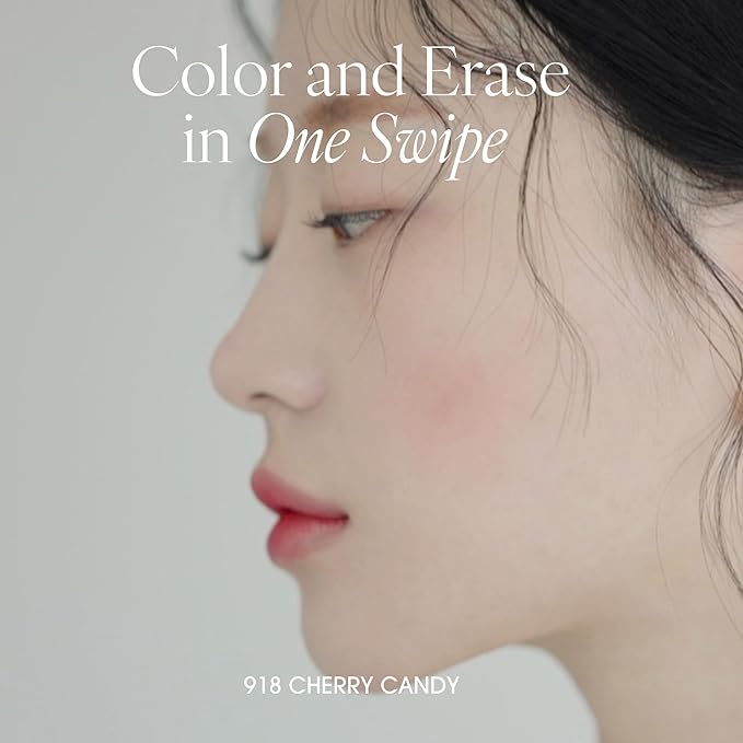 PLAT LIPS 918 CHERRY CANDY, Lip & Cheek, Lightweight, Naturally Dewy+ Glowy Finish, Blendable & Buildable Formula (1.2g, 0.003 oz.)
