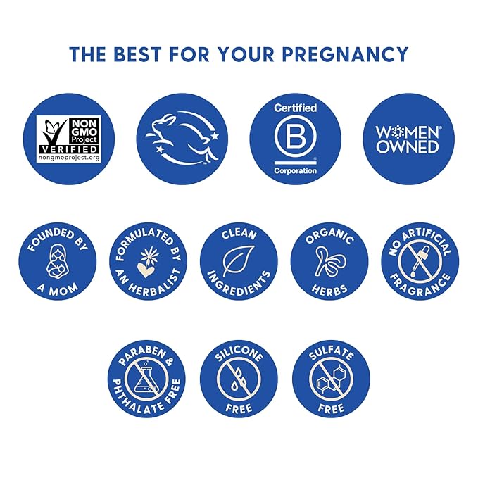 Motherlove Pregnant Belly Oil (4 oz) Natural Moisturizer to Soothe Itchy Skin & Prevent Stretch Marks—Non-GMO, Organic Herbs, Vegan
