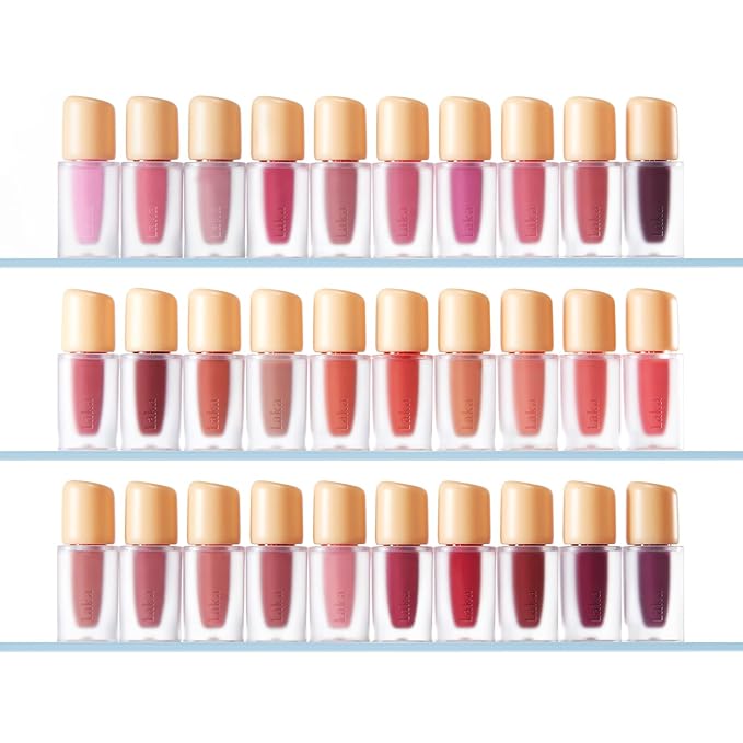 Laka Fruity Glam Lip Tint Mini, Glowing Lip Stain with Wide Color Spectrum, Hydrating & Lightweight Texture, Long-Lasting Bold Stain, Non-Sticky, Vegan, K-Beauty (#111 Mellow)