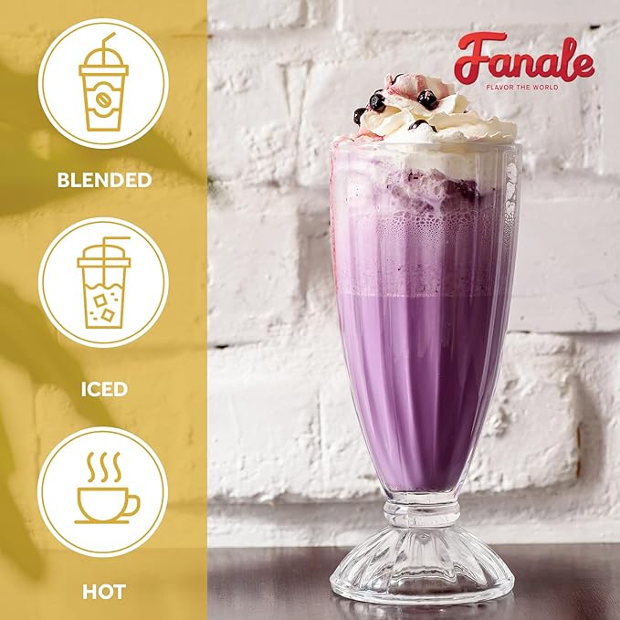 Fanale Premium Ube Taro Bubble Tea Flavoring Powder | Purple Sweet Potato Powder | Perfect for Baking, Smoothies, Desserts and Drinks | Instant Flavoring Powder for Boba Milk Tea - 2 Pounds (Pack of 10)