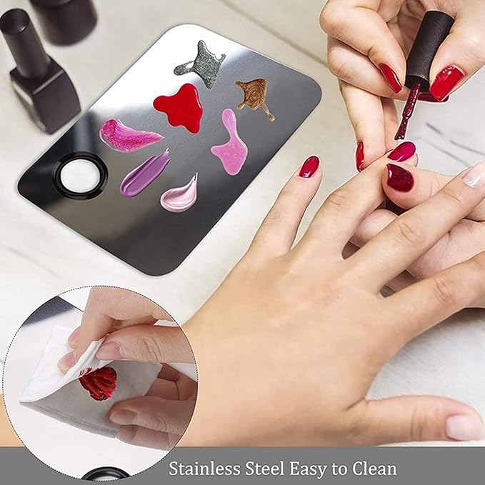 Makeup Mixing Palette, KissDate Korean Spatula Makeup Palette with Foundation Spatula, Stocking Stuffers Christmas Gifts for Women Stainless Steel Picasso Makeup Spatula Mixing Tray Makeup Mixer