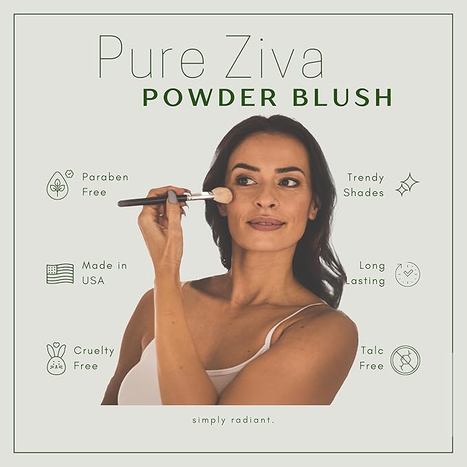 Dark Rose Red Pink Rouge Magenta Blush Pressed Cheek Color Contour Powder, Talc & Paraben Free, 4 Grams, No Animal Testing & Cruelty Free