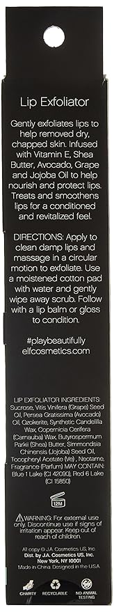 e.l.f. Lip Exfoliator Conditioning Formula, Mint Maniac, 0.11 Ounce (Pack of 1)