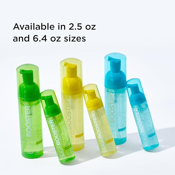 Style Factor EDGE BOOSTER Extra Strength Setting Mousse – Frizz Control, Extra Volume, and Conditioning – 2.5oz Green Beryl Mousse for Curly Hair