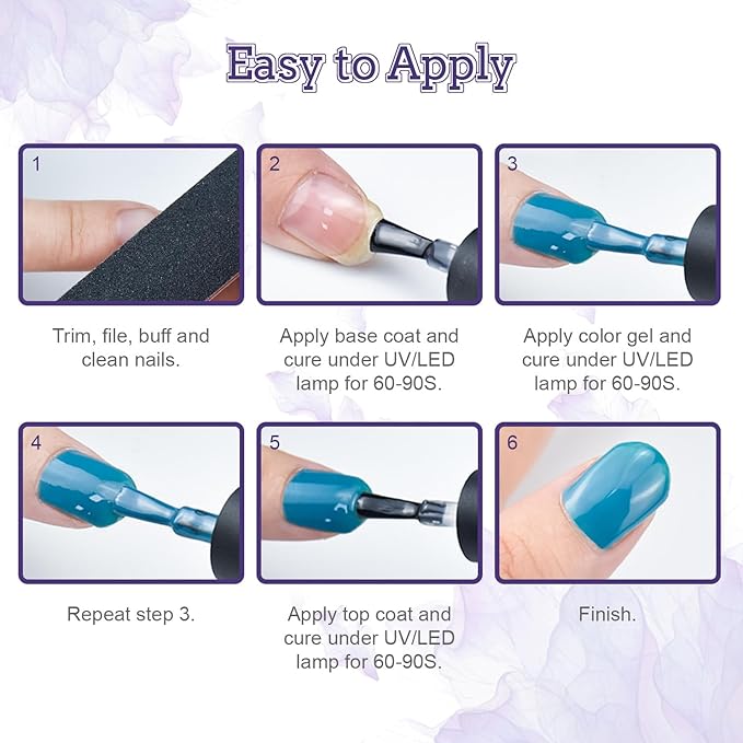 JODSONE 20 Colors Gel Nail Polish Kit with U V Light Base Top Matte Coat High Shine Vibrant Nail Gel Equipped with Manicure Tools