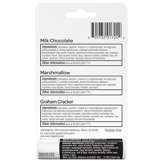 ChapStick Lip Care Bundle – S’Mores Collection + Classic Original Lip Balm, 0.15 Oz Ea (5 Piece Set)