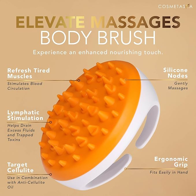 Cellulite Massage Oil, Gel & Mitt - Natural Hot Cream Massage Gel, Oil & Massager - Firm, Tone, Tighten & Moisturize Skin. Soothes Muscles (8.8 oz.)