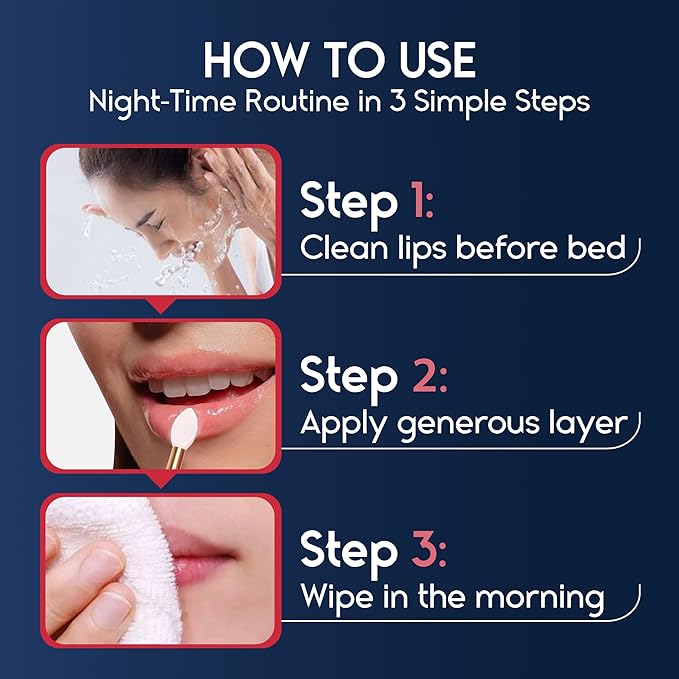 Lip Mask Overnight with Hyaluronic Acid & Collagen, Lip Sleeping Mask for Dry Cracked Lips, Moisturizing, Hydrating, Exfoliating Night Treatment for Lip Care (Strawberry)