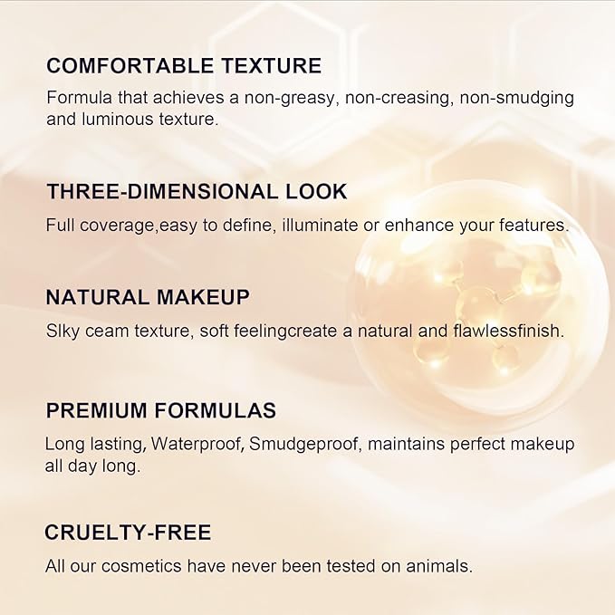 Lezero 3Pcs Contour Stick Makeup Kit, Shades with Highlighter, Blush and Bronzer Stick for Sculpt the Face and All Skin Type, Long Lasting, Smooth, Dewy & Matte Finish, LIGHT