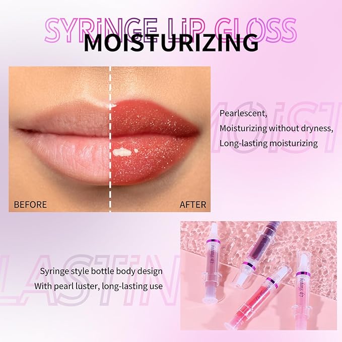 Lip Plumper Booster,Plumping Lip Gloss Spicy Lifter Shimmer Oil Hydrating High-Shine Volumizes Fuller Lip Glass Mirror Glaze Plump and Pout Lip Plumper Nourishing for Women Girls Makeup#2
