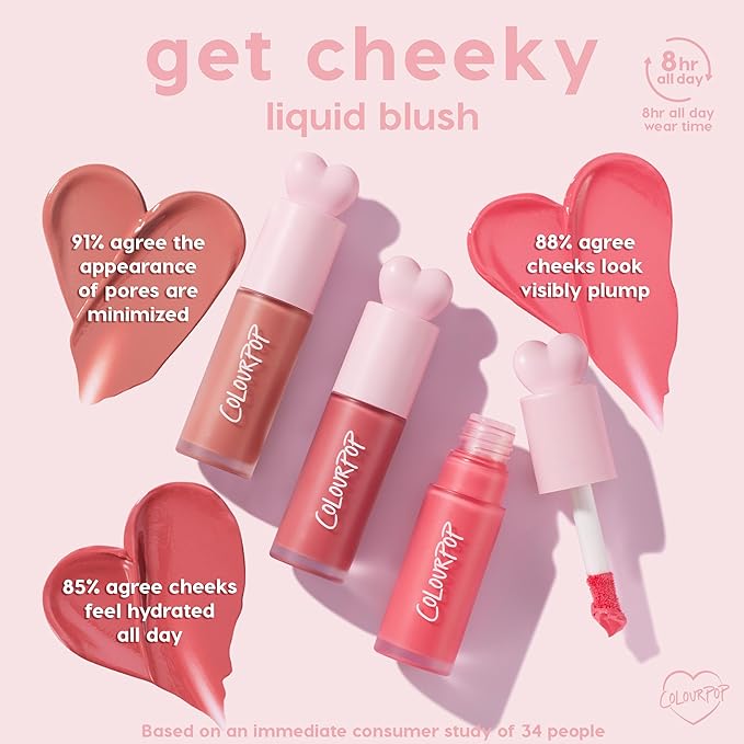 ColourPop Weightless Liquid Blush - Hydrating, Liquid Blush for Cheeks - Glowy Summer Makeup with Hyaluronic Acid for a Healthy Glow - Designed with a Doe Foot Applicator - Wildest (0.30 oz)