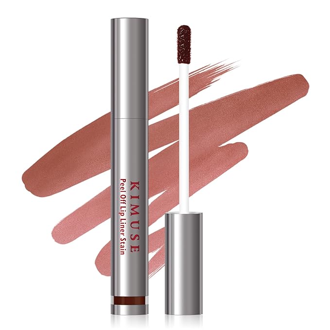 KIMUSE Peel Off Lip Liner Stain, Long Lasting Lip Tint Stain Peel Off, Waterproof, Transfer-Proof, Highly Pigmented Color Peel Off Lip Stain Liner, Matte Finish