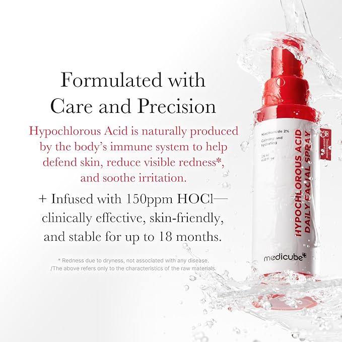 medicube Power Soothing Spray | Hypochlorous Acid Spray For All Skin Types, Delicate Skin | Daily Skin Solution & Post-Sun Care | HOCI Facial Mist for Soothing & Calming | Korean Skincare | 4.22 fl.oz