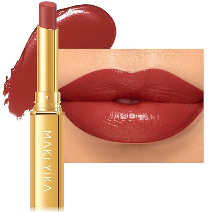 MAKI YIKA Red Lipstick for Women Moisture Hydrate Lipsticks Glossy Dark Red Lipsticks Sheer Finish Lightweight Tinted Lip Balm (Z12 Pampas)