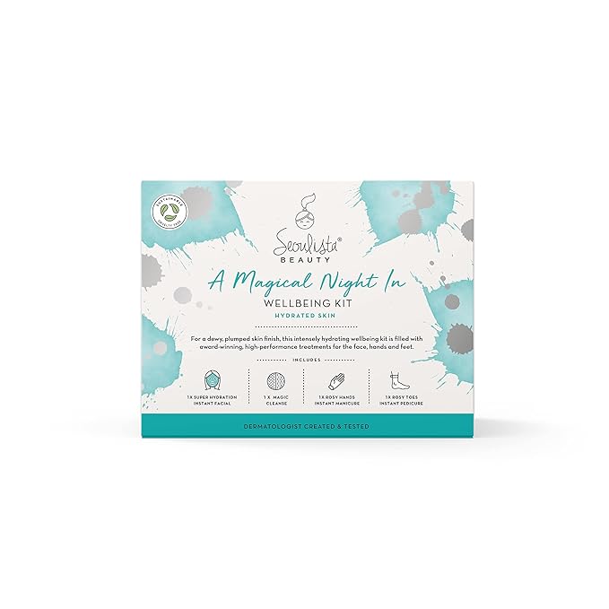 HYDRATED Gifting Bundle | SUPER HYDRATION SHEET MASK | Rosy Toes - Foot Mask Instant Pedciure | Rosy Hands - Hand Mask Instant Manicure| Magic Cleanse™ Eco-friendly Cleansing Tool