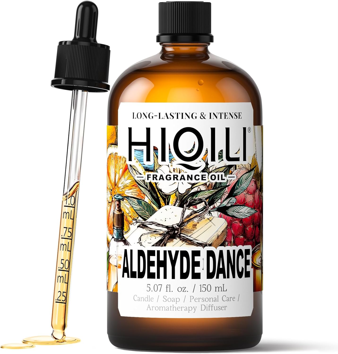 HIQILI Aldehyde Dance Fragrance Oil for Making Candle, Scented Home Decor, Room Spray, Skin & Body, Essential Oil Diffuser - 5.07 Fl Oz