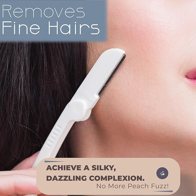 Dermaplaning Tool (9 Count) – Easy to Use Dermaplane Razor for Face – Precision Facial Razor for Eyebrows & Peach Fuzz - Gentle Exfoliating Shaver for Smooth, Radiant Skin