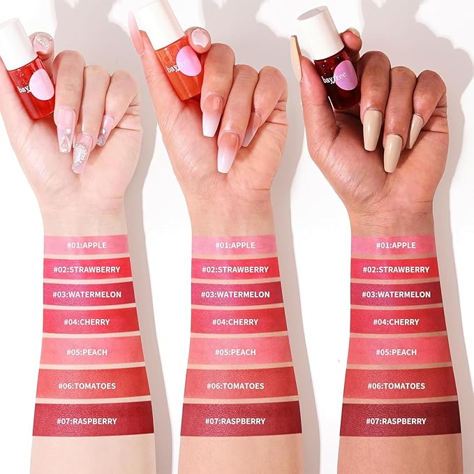 Lip Tint Stain Set, Korean Water Tint Lightweight Non-sticky, Waterproof Long Lasting Liquid Blush & Lip Stain, Transfer-Proof, Matte Finish Lip Color Makeup (made into jam)