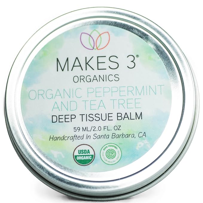 Deep Tissue Balm, Peppermint & Tea Tree, 2 Fluid Ounce