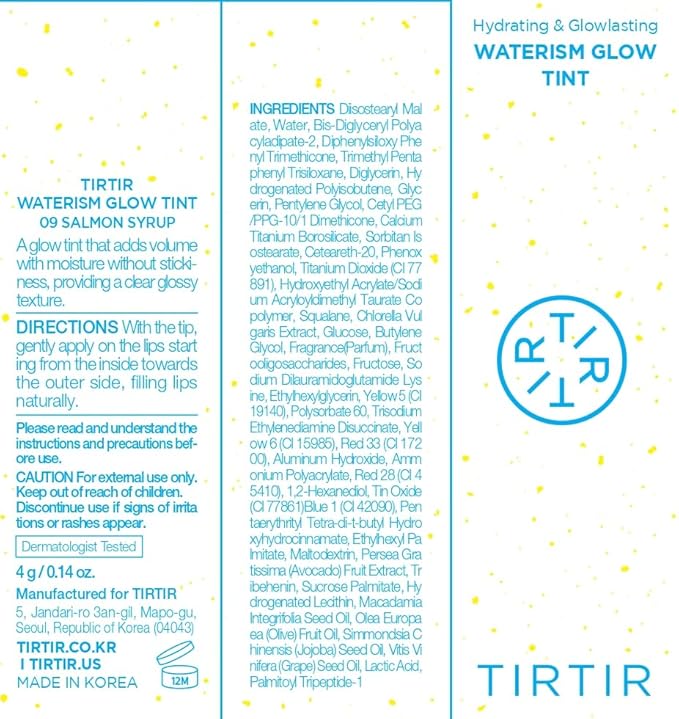 TIRTIR Waterism Glow Tint (09 Salmon Syrup, 0.14 Fl Oz (Pack of 1))