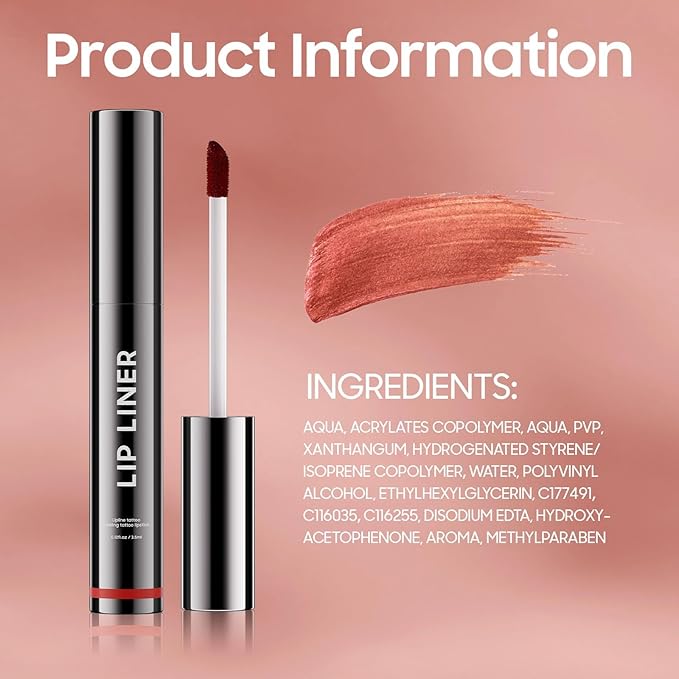 OETUIOW Lip Stain - All Day Lip Stain Peel Off, Naturally Moisturizing Lightweight Glow-Boosting Non-Sticky, Vegan Lip Makeup Gift for Her (Rose)