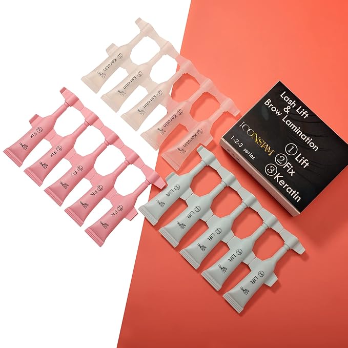 Lash Lift Kit Eyebrow Perm Kit Perm&Setting Lotion Set | Disposable large capacity 1.5ml lotion tube for Lash Lift Kit & Eyebrow Lamination Fast Acting 3-Step Lifting, Fixing Lotions with
