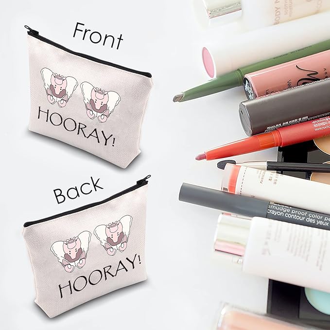 Physical Therapy Gift PT Survival Kit Physical Therapy Assistant Gift Hooray Cosmetic Bag for DPT SPT PTA Pelvic Health Gift (HOORAY!)