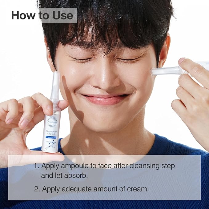Instant Brightening Kit with Glutathione and Niacinamide | OxygenCeuticals Glutathione ToneUp Kit | Intensive Brightening Ampoule and Cream | 2 Pcs Set | Made in Korea
