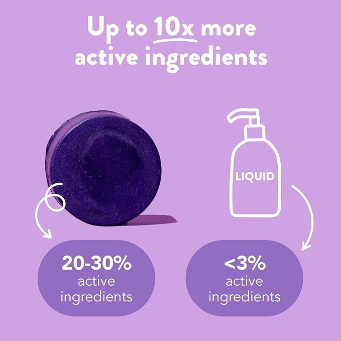 Ethique Brightening Purple Sulfate Free Solid Conditioner Bar for Blonde and Silver Hair -Tone It Down - Vegan, Eco-Friendly, Plastic-Free, Cruelty-Free, 2.12 oz (Pack of 1)