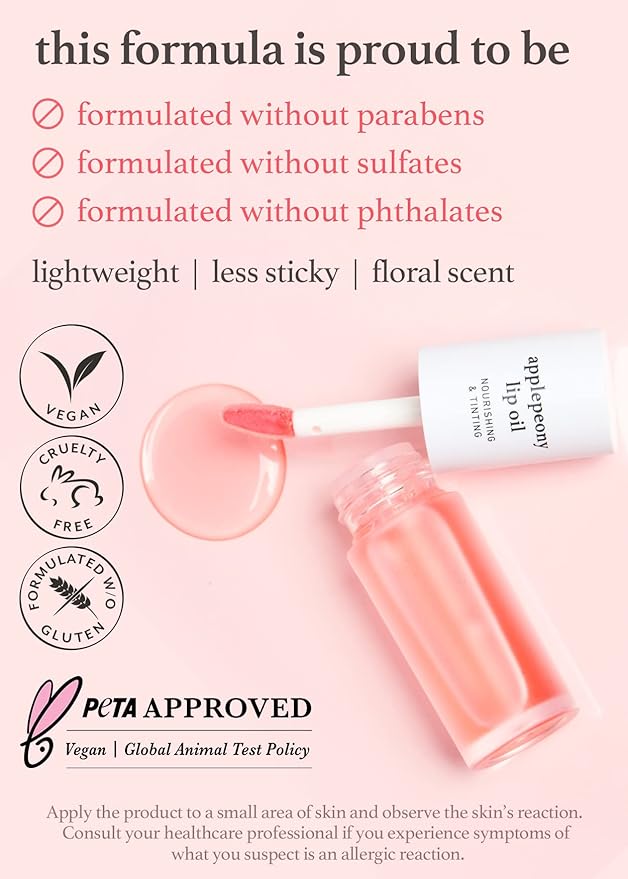 NOONI Korean Hydrating Lip Oil Applepeony + Applecoco Bundle