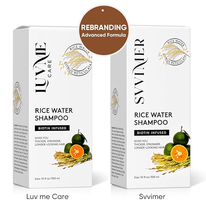 Rice Water Hair Growth Shampoo with Biotin - Hair Shampoo for Thinning Hair and Hair Loss, All Hair Types, Men and Women 10 Fl Oz