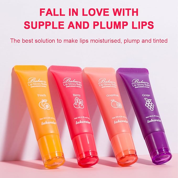 Lip Glowy Balm Hydrating Sleeping Lip Mask, Shine Glossy Finish Lip Oil - Reduce Lip Lines, Enhance Lip Color, Moisturizing & Plump Dry Chapped Lips Care Non-Sticky Lip Balm (#2 Berry)