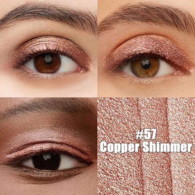 Kaely Cream Eye Shadow Sticks, Copper Shimmer Eyeliner Pencil Eyeshadow Palette Makeup, Eye Highlighter Brightener Stick for Older Women Waterproof Pigmented, sombras para ojos, New-57
