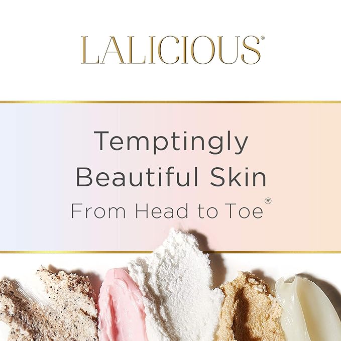 LALICIOUS Extraordinary Sugar Kiss Sugar Scrub, Exfoliating Body Scrub with Coconut Oil & Honey, Moisturizing Body Exfoliator for Glowing Radiant Hydrating Skin, Zero Greasy, No Parabens - 16oz