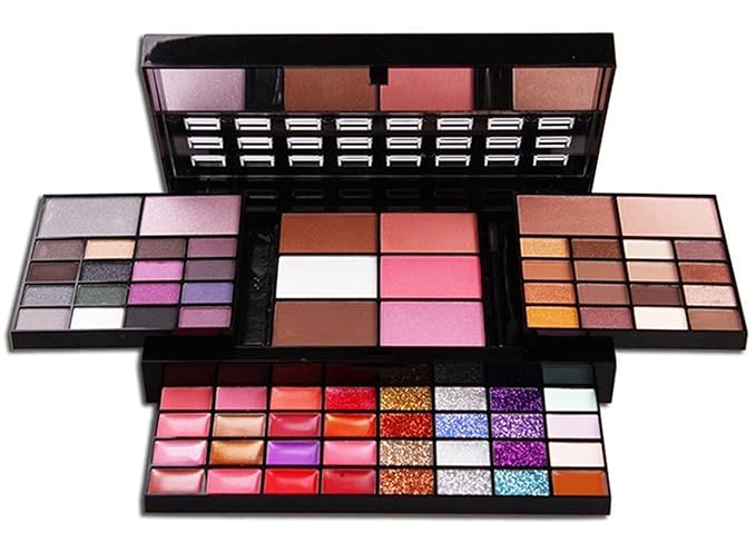 All in One Makeup Kit for Women Full Kit Girls Makeup Gift Sets Xmas Essential Bundle Include Eyeshadow Palette Lipstick Blush Concealer Eyeliner Mascara Foundation Brush Eyebrow Pencil