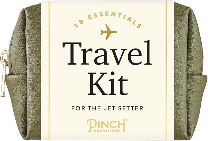 Pinch Provisions Travel Kit, includes 18 Must-Have Emergency Essential Items for Travelling, Ideal Road Trip or Airport Gift for Friends, Family & Peers, Portable Pouch