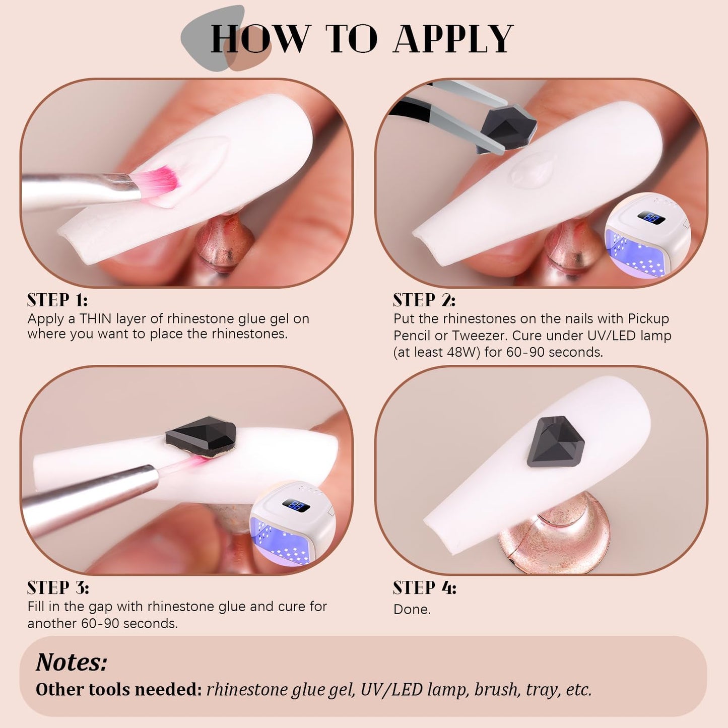 2680Pcs Black Glass Rhinestones 120Pcs Multi Shapes Flatback Gems + 2560Pcs 1.5-4mm Round Crystal, Manicure Charms Diamond Gemstones for Acrylic Nail Decoration