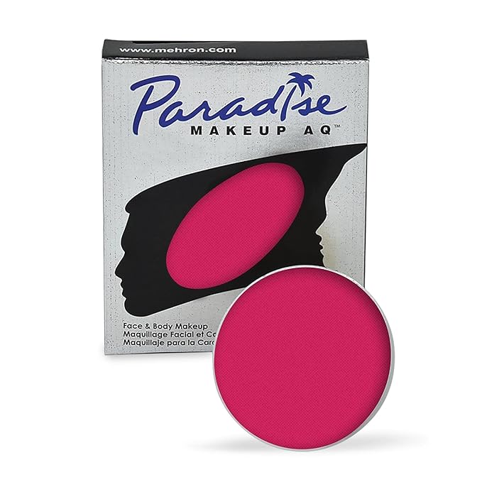 Mehron Makeup Paradise Makeup AQ Refill Size | Stage & Screen, Face & Body Painting, Beauty, Cosplay, and Halloween | Water Activated Face Paint, Body Paint, Cosplay Makeup .25 oz (7 ml) (DARK PINK)