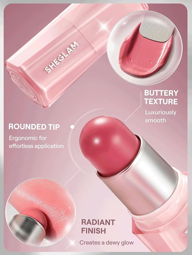SHEGLAM Buttery Bliss Blush Stick Cream Milk Makeup Blush-Love Cake