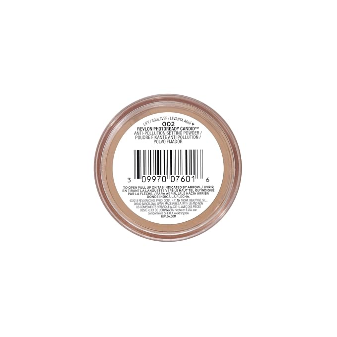 Revlon PhotoReady Candid Setting Powder, with Anti-Pollution, Antioxidant Ingredients, without Parabens, Pthalates and Fragrances; Shade 002 .34 Fluid Oz