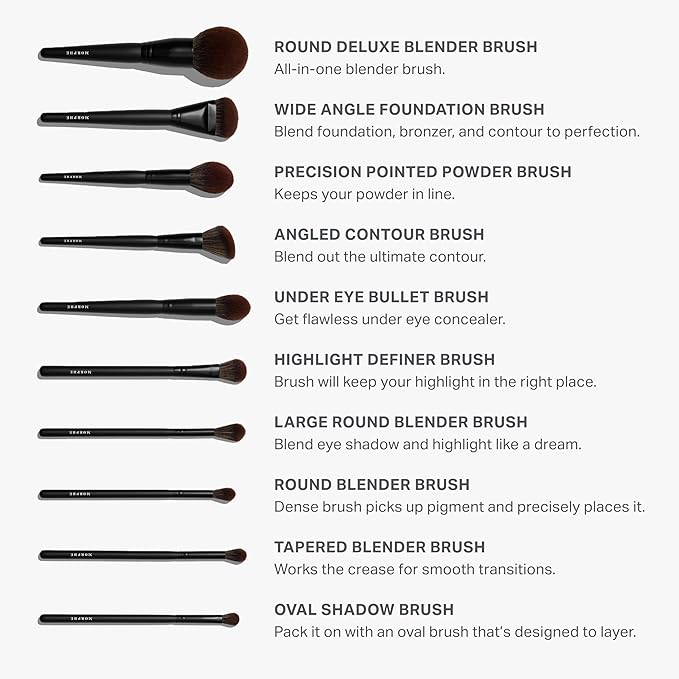 Morphe MUA Life Makeup Brushes - 20 Piece Makeup Brush Set of Eye and Face Brushes - Made with Synthetic Bristles and Includes Carrying Case (20 Count)