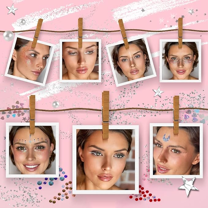 Euphoria makeup kit with glitter and gems/Professional makeup set