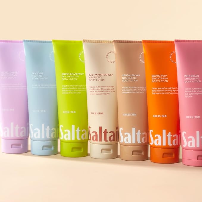 Saltair Body Lotion - 2 Pack Moisturizing Lotion For Dry Skin. Seascape Scented Hydrating Body Cream with Nourishing Moisturizer Formula. Skin Care for Women and Men. 2x 10oz Tubes