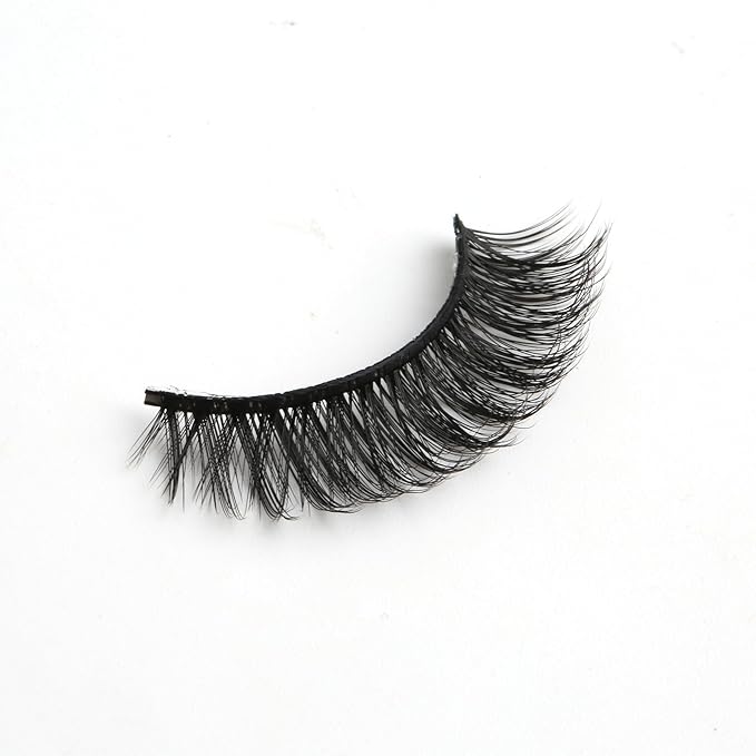 SUNWELL False Eyelashes 12mm Mink Lashes Natural Look 3D Faux Mink Eye Lashes Soft Reusable Luxury Volume Fake Eyelashes 10 Pairs Pack