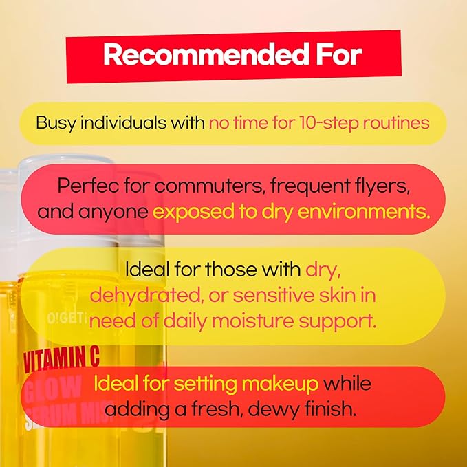 Vitamin C Serum Mist | Vitamin C, Hyaluronic acid, Moisturizing mist for face, all skin type, Korean skincare, for men and women, 2.70 Fl.Oz (80ml)